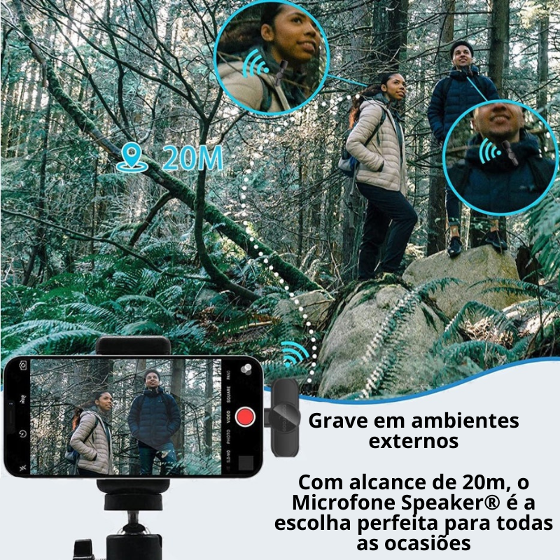 Microfone Profissional Sem Fio De Lapela  Speaker®