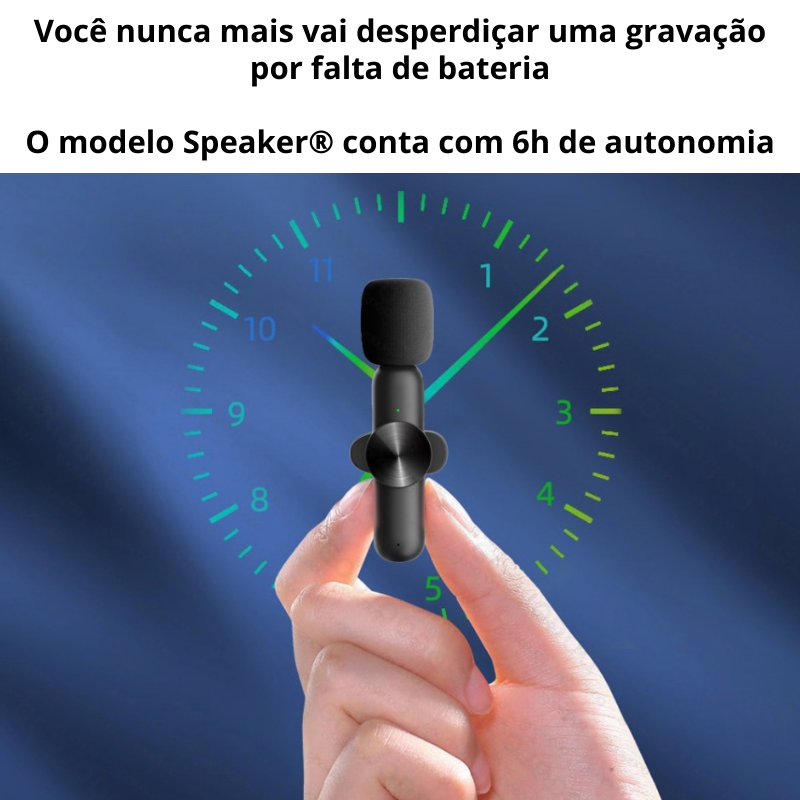Microfone Profissional Sem Fio De Lapela  Speaker®