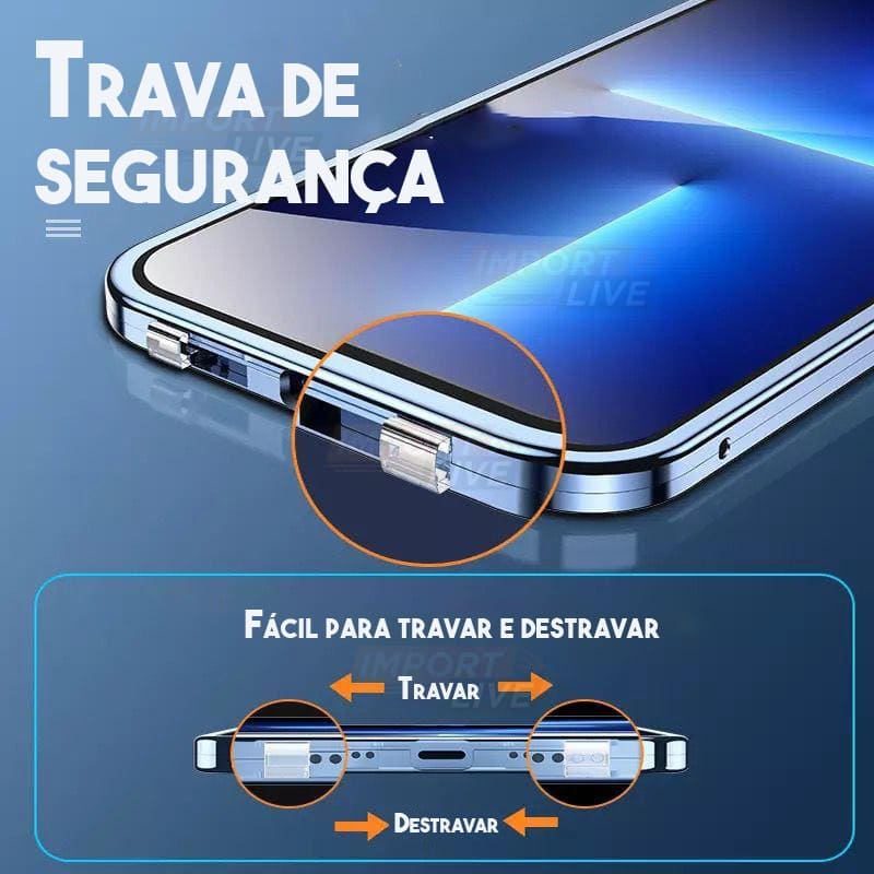 Case Magnética Blindada Premium para iPhone com Dupla Proteção 360º - ProtectionCase®