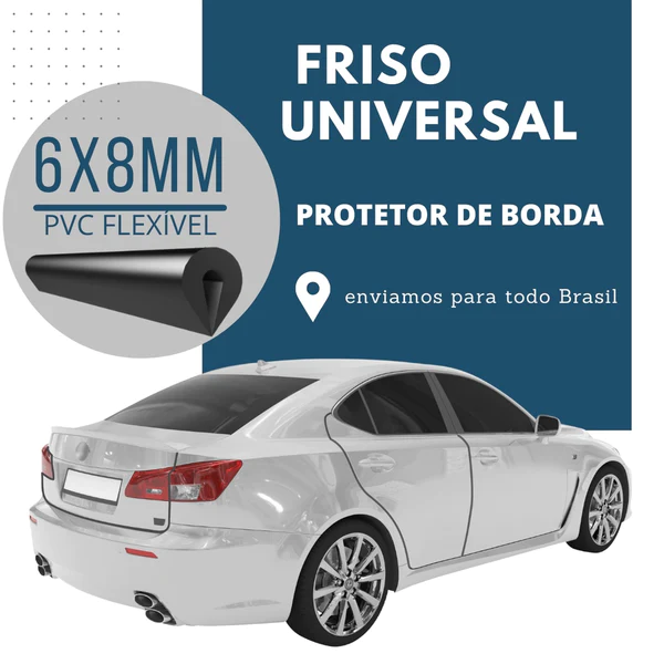 Borracha Protetora De Bordas de Portas para Veículos 5mts - ProtectionMax + BRINDE EXCLUSIVO